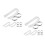 6Ensembles Tuyaux Blancs Drain Flexibles Durables 6