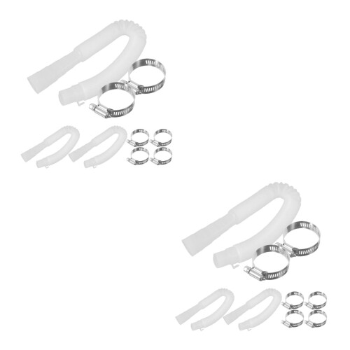 6Ensembles Tuyaux Blancs Drain Flexibles Durables 2