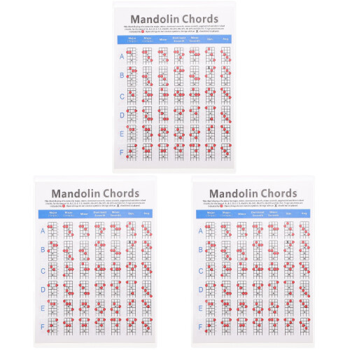 3Pièces Accords Mandoline Enseignement Portable Couleurs 1