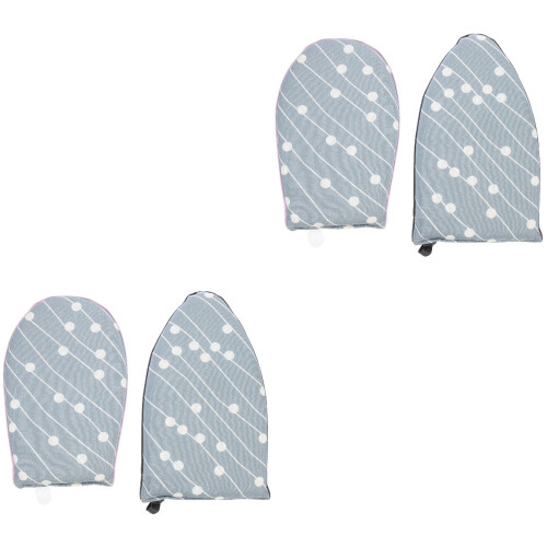 4Pièces Accessoire Repassage Bleu Coton Pliable Suspendu 2