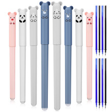 8 Stylos Bille Effaçables Cartoons Rechargeables Enfants Étudiants