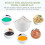 6Pièces Bols De Mélange Blancs Silicone Pour Masques Et 5