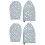 4Pièces Accessoire Repassage Bleu Coton Pliable Suspendu 5