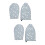 4Pièces Accessoire Repassage Bleu Coton Pliable Suspendu 7