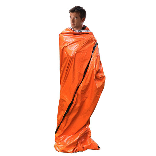 2Pièces De Couchage Outdoor Orange Durable Pour Camping Survie