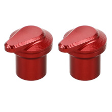 2Pièces Cache-Valves Aluminium Rouge Moto Compatibles Kawasaki Ninja