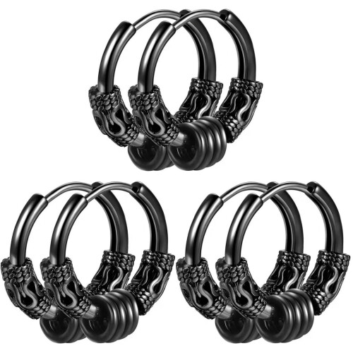 6Pièces Boucles D'oreilles Dragon Chic Et Légères 1