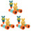 3Ensembles Jumelles Amusantes Orange Pour 2