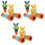 3Ensembles Jumelles Amusantes Orange Pour 3