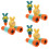 3Ensembles Jumelles Amusantes Orange Pour 6