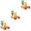 3Ensembles Jumelles Amusantes Orange Pour 5