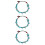 3Pièces Bracelet De Vert Mode Longue Durée Pied 8