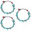 3Pièces Bracelet De Vert Mode Longue Durée Pied 7