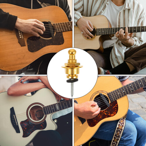 2Pcs Guitar Strap Buttons For Electric Bass Lock Studs 2