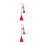 2Pièces Accessoires Pendants Rouge Pour Style Dragon 8