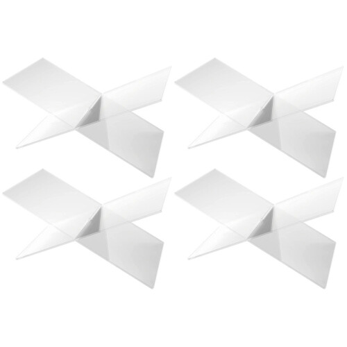 4Pièces Présentoir Livres Transparent Design Compact Maison 1