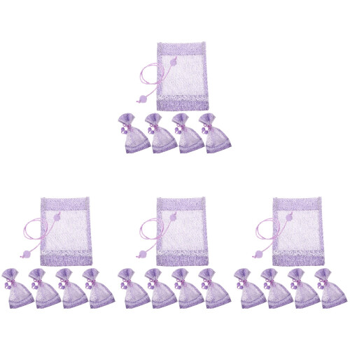 20Pièces Sachets Vides Violet Pour Maison Bureau 2