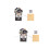2Pièces Carte 3D Graduation Décorative Solide 7