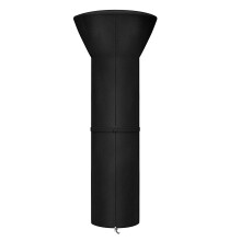 Patio Heater Cover Waterproof 420D Oxford Fabric Heavy Duty Outdoor Heater Cover with Zipper and Adjustable Strap Black 226x85x48cm
