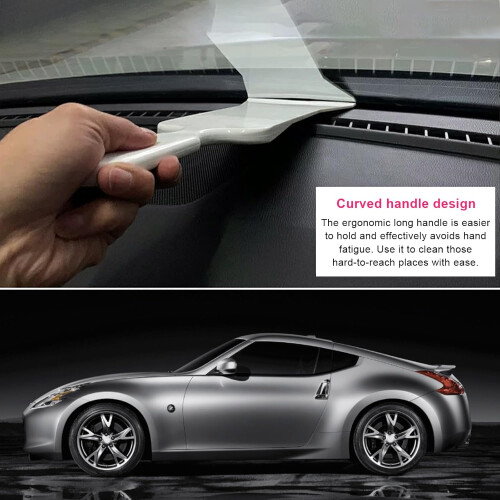 Long Handle Window Cleaning Squeegee with Scratch Rubber Blade for Car Windshield and Vinyl Wrap 2
