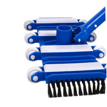 Pool Vacuum Head with Wheels and Brush, Flexible Design for Easy Corner Access Above Ground Pools