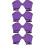4Paires Protège-Mains Natation Nylon Violet Ajustables 8