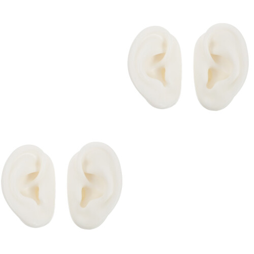 2Paires Oreilles Simulation Silicone Pratique Perçage Affichage 2