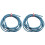 2Pièces Bracelet Cuir Bleu Ciel Solide Élégant DIY 2