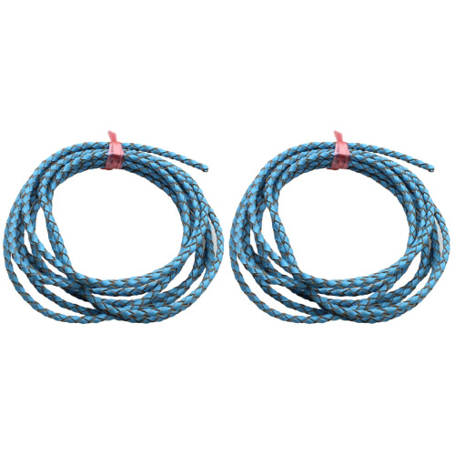 2Pièces Bracelet Cuir Bleu Ciel Solide Élégant DIY 1