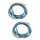 2Pièces Bracelet Cuir Bleu Ciel Solide Élégant DIY 7