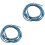 2Pièces Bracelet Cuir Bleu Ciel Solide Élégant DIY 3