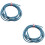 2Pièces Bracelet Cuir Bleu Ciel Solide Élégant DIY 6