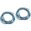 2Pièces Bracelet Cuir Bleu Ciel Solide Élégant DIY 4