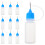 50Pcs Blue Pe Plastic Squeeze Bottles Soft Tip for Paint Dye Glue 1