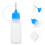 50Pcs Blue Pe Plastic Squeeze Bottles Soft Tip for Paint Dye Glue 11