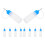 50Pcs Blue Pe Plastic Squeeze Bottles Soft Tip for Paint Dye Glue 3