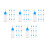 50Pcs Blue Pe Plastic Squeeze Bottles Soft Tip for Paint Dye Glue 7
