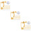 3Ensembles Bases D'oreilles Clip Dorées Pour DIY Confortables 2