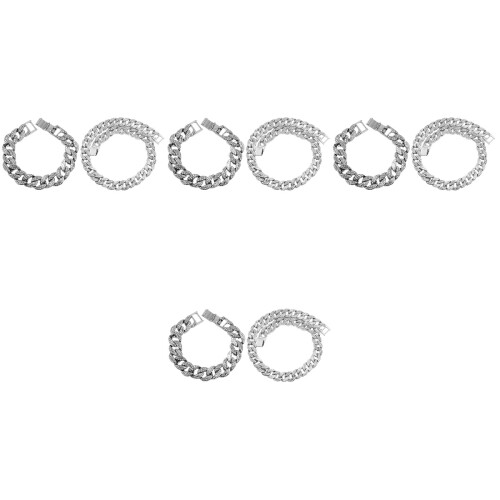 4Ensembles Hommes Link Argent Rhinestone Design 2