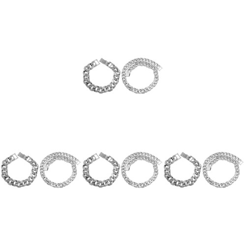 4Ensembles Hommes Link Argent Rhinestone Design 1