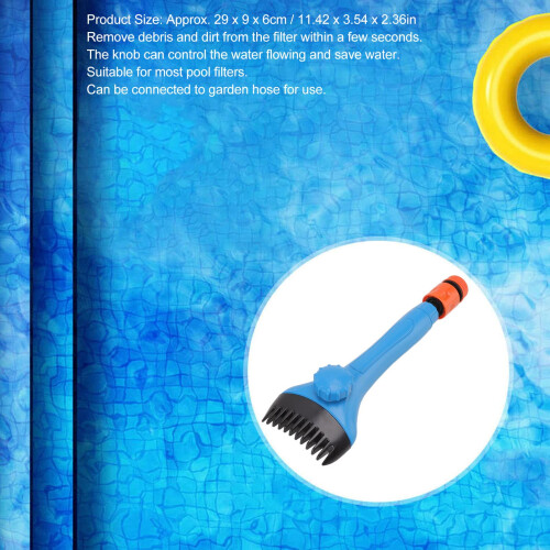 Pool Filter Cleaner Brush with Adjustable Water Flow Control for Spa and Swimming Pool 1