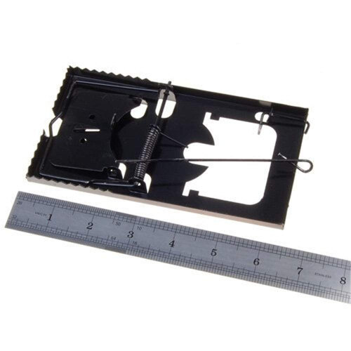 Metal Mouse Trap Black – Quick Setup Mechanical Mouse Catcher for Home Kitchen Indoor Use 1