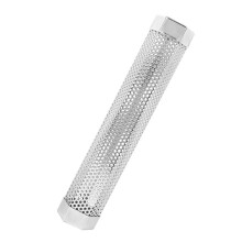 12 Inch Stainless Steel Smoker Tube for BBQ, Cold and Hot Smoking with 2 S Hooks and Cleaning Brush