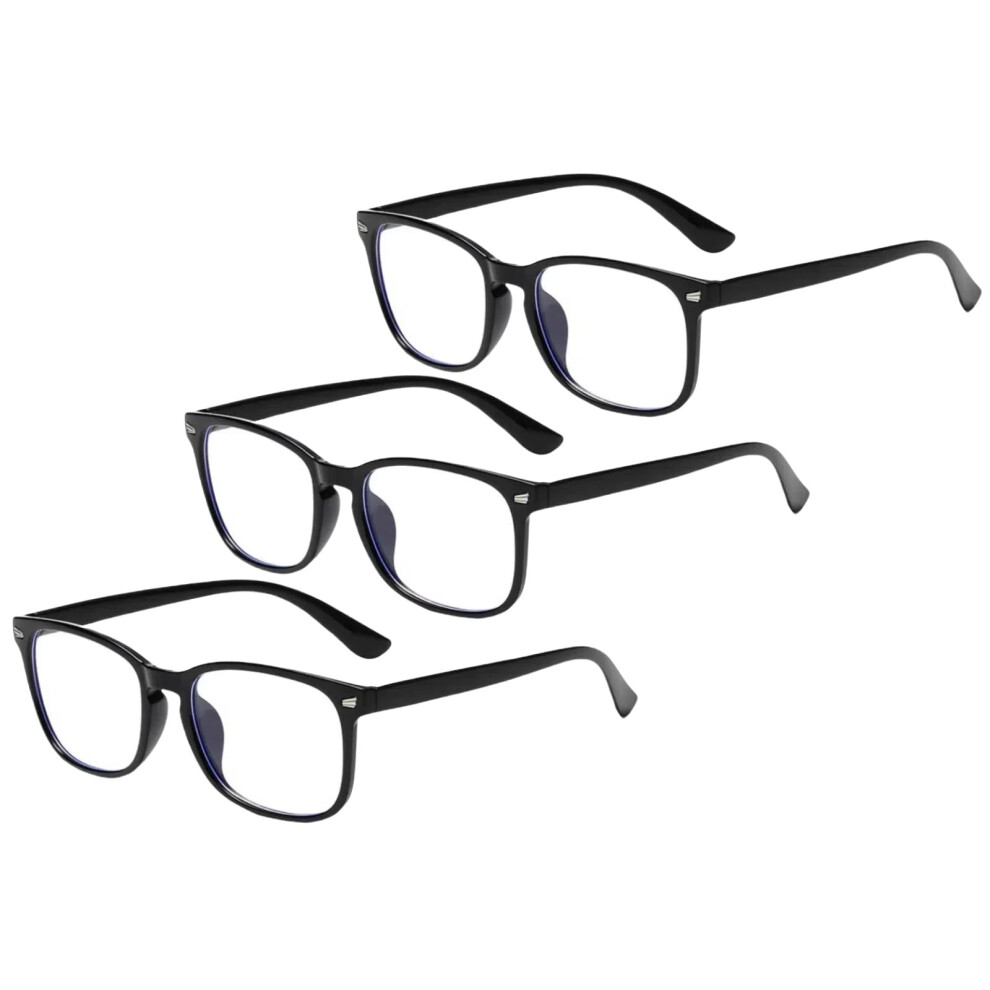 Blue/Light Blocking Glasses Retro Square Tr90 Frame Uv400 Lens For Computer And Gaming