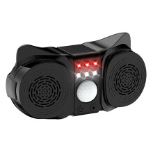 Owl Shaped Ultrasonic Mouse Repeller with Smart Infrared Sensor, 360 Sound Coverage and Flash Light Deterrent (Black)
