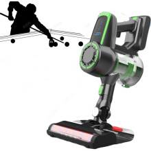 Cordless Billiard Table Cleaner with 22kPa Suction, LED Brush Light, Dual Speeds, for Pool and Snooker Tables, Green