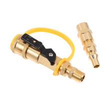 Propane Tank Adapter with Quick Connect Fittings, Compact Outdoor Converter for Camping and Grill