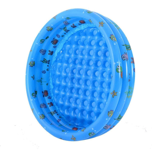 Inflatable Pool 130cm for Backyard and Kids, 3Layer Durable Design with Quick Drain Plug 1
