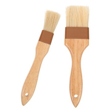 BBQ Grill Basting Brush Set, Heat Resistant Wood Handle, Versatile for Grilling and Baking