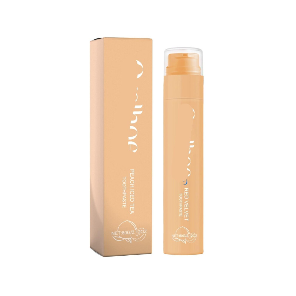 Peach Flavored Teeth Whitening Toothpaste 2 Pack For Effective Stain Removal And Fresh Breath